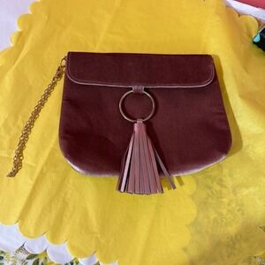 Velvet wristlet bag